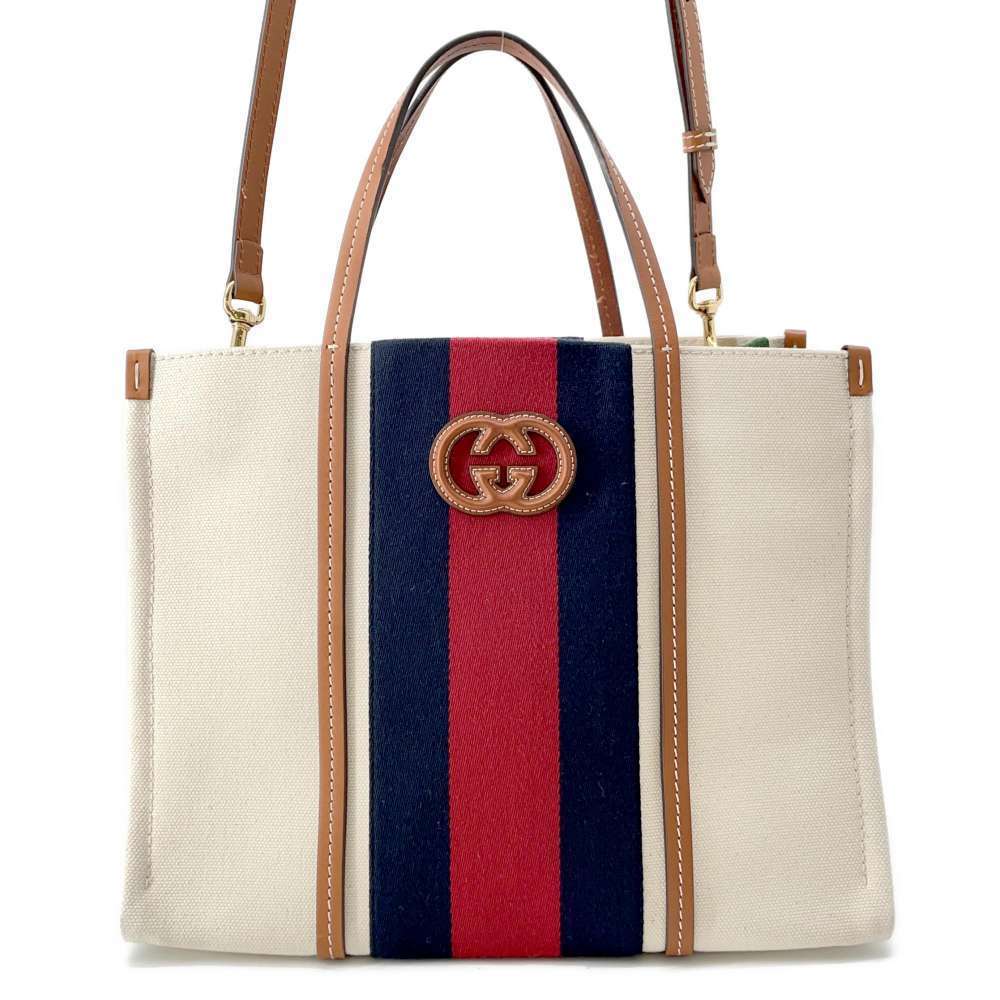 Gucci G Tote Canvas Interlocking Bag - Picture 2 of 14